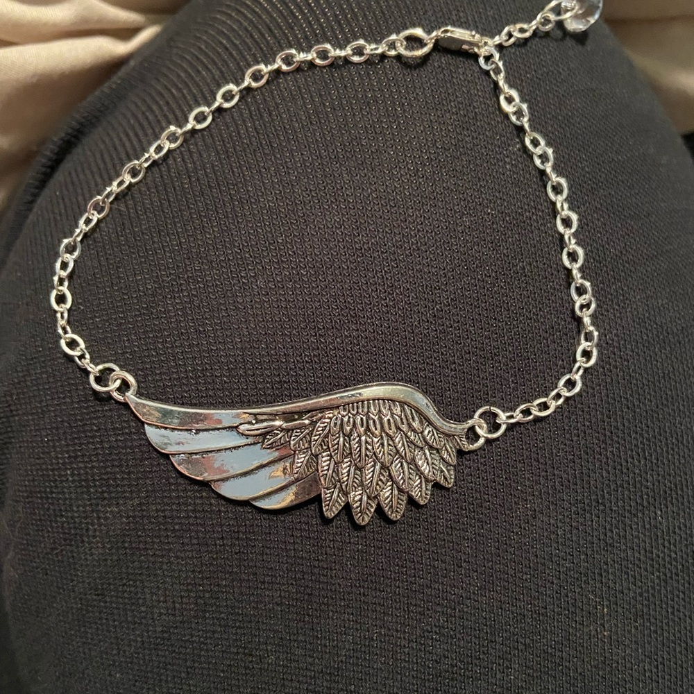 Silver Wing Anklet - Picture 2 of 8